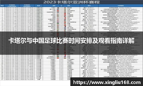 卡塔尔与中国足球比赛时间安排及观看指南详解